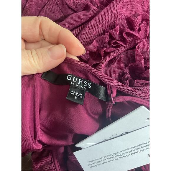 NWT Guess Raspberry Plum Lacy Dress Size Small 💕🌸 - Picture 3 of 16